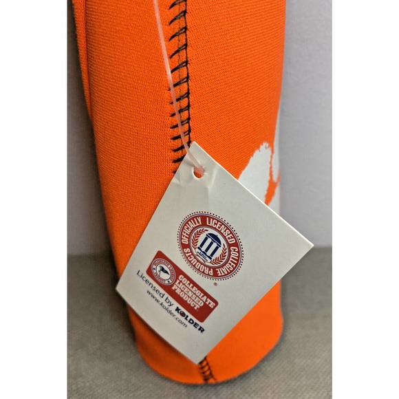 Clemson University Tigers NCAA Stand up‎ zip Beer Koozie / Coozy / Cooler NWT - Picture 3 of 5